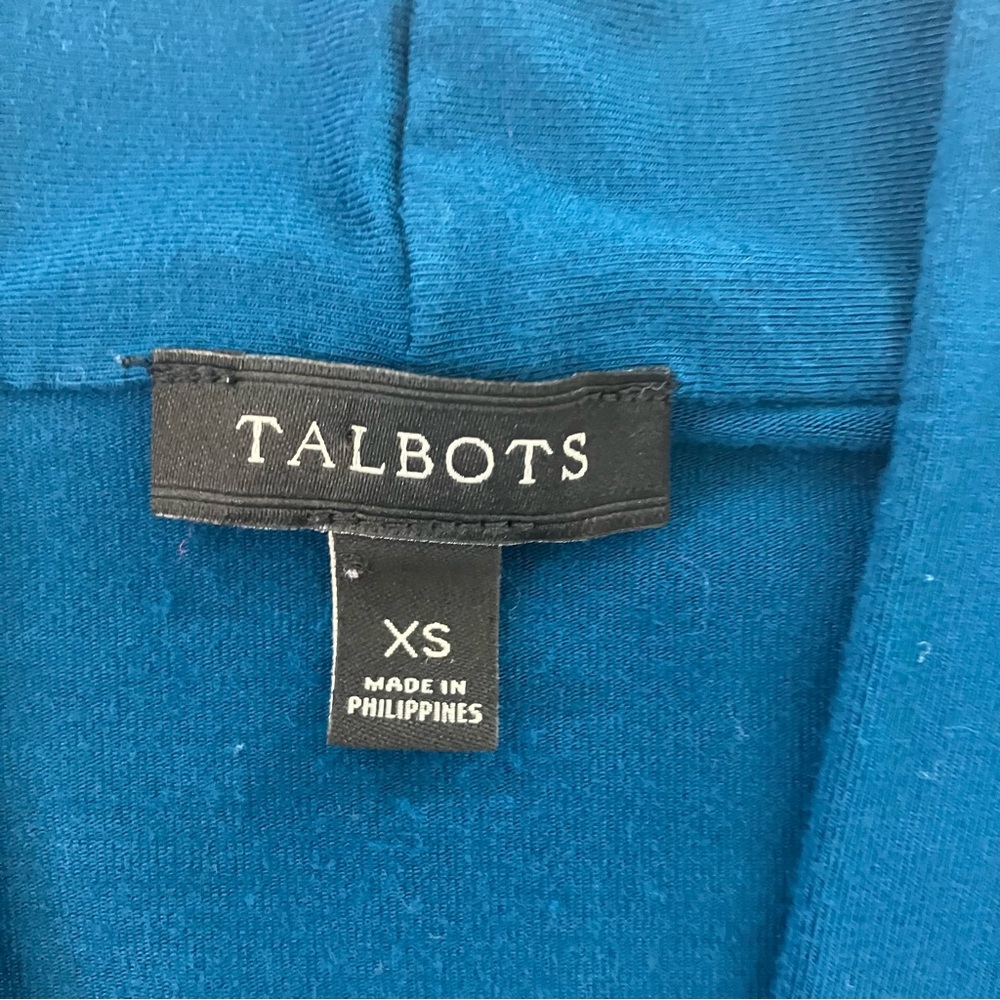 Talbots solid blue blouse - Picture 3 of 8